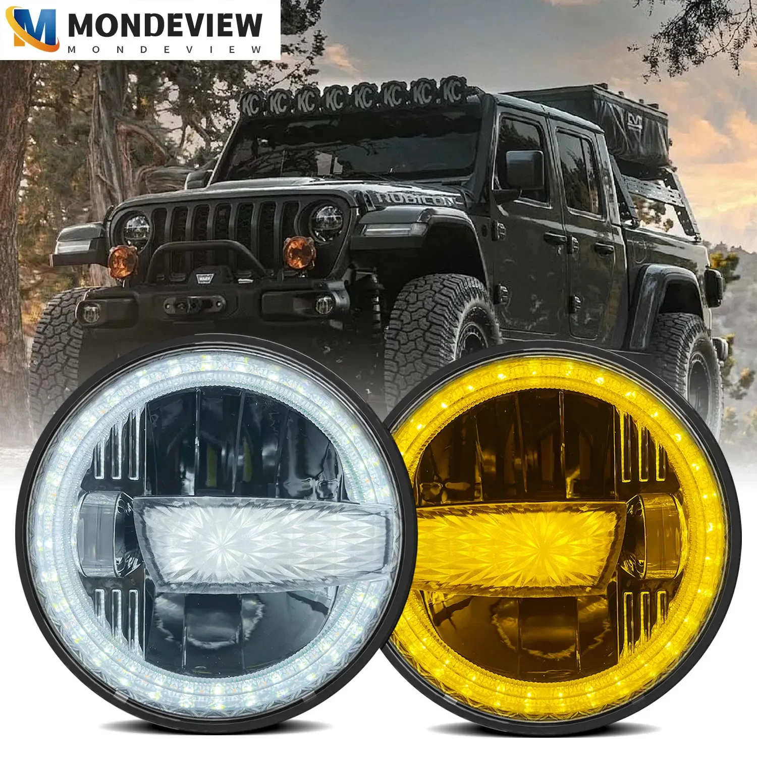 MONDEVIEW R4 Wrangler фары H4 6000K белый свет 340 Вт высокая мощность 34000LM яркость