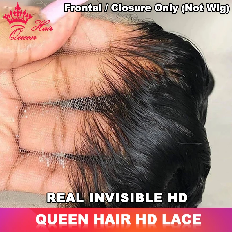 Real HD Invisible 13x6 13x4 7x7 6x6 5x5 4x4 Pre Plucked Lace Closure 100% Virgin Human Raw Hair HD Lace Frontal Queen Hair