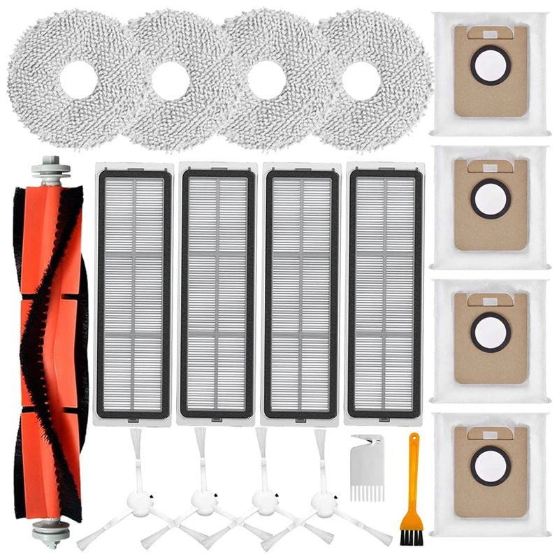 

For Dreame L10S Ultra / L10 Ultra Main Side Brush Hepa Filter Dust Bag Mop Cloth Robot Vacuum Cleaner Replacement