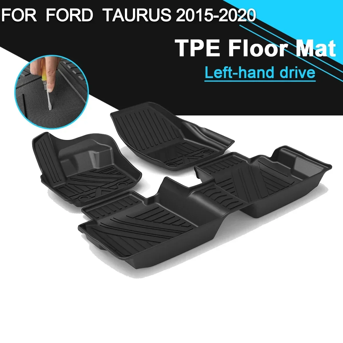 Автомобильный напольный коврик из термопластичного эластомера резиновый