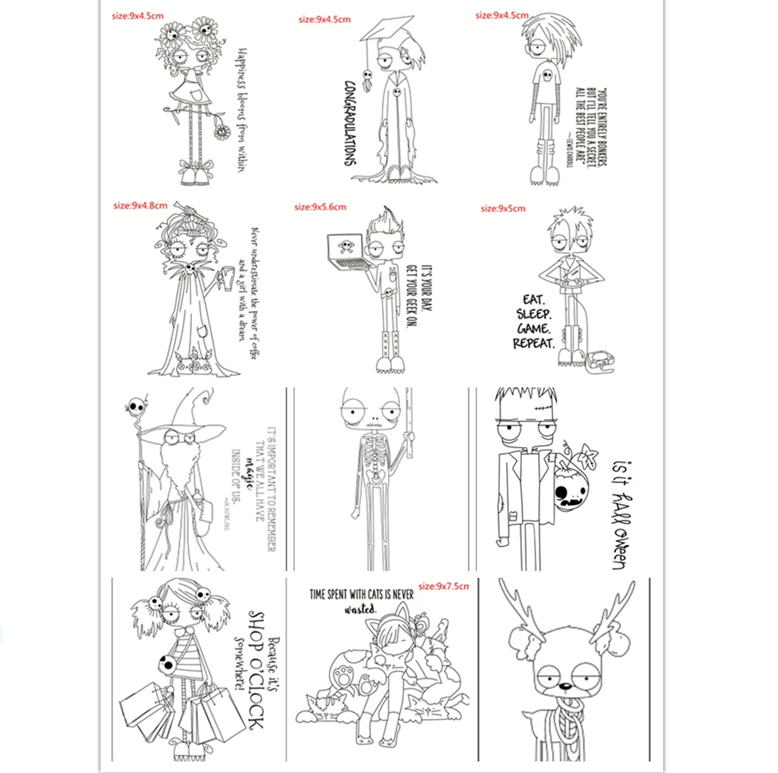 

Прозрачный силиконовый каучук штамп лист прилипающий Скрапбукинг DIY симпатичный узор фотоальбом