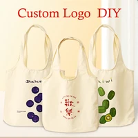 customizable bag tote womens shopper bag diy handbag canvas cloth anime womens bag 2022 fashion shoulder ecobag free shipping