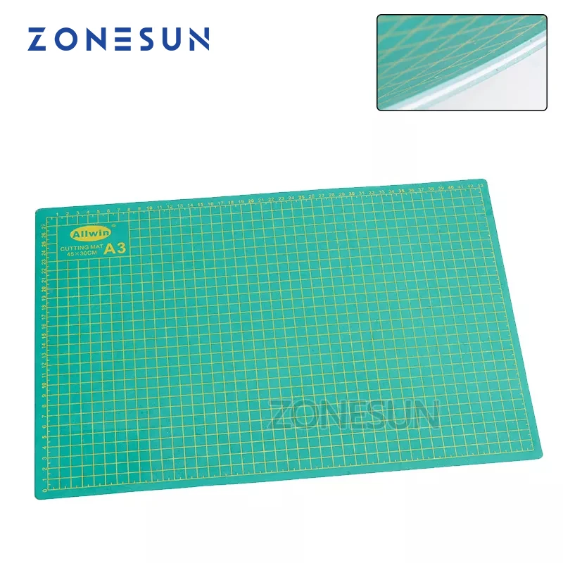 

ZONESUN A3 ПВХ коврики для резки для шитья Двусторонняя самовосстанавливающаяся разделочная доска коврик для рукоделия аксессуары для квилтинга 45*30 см
