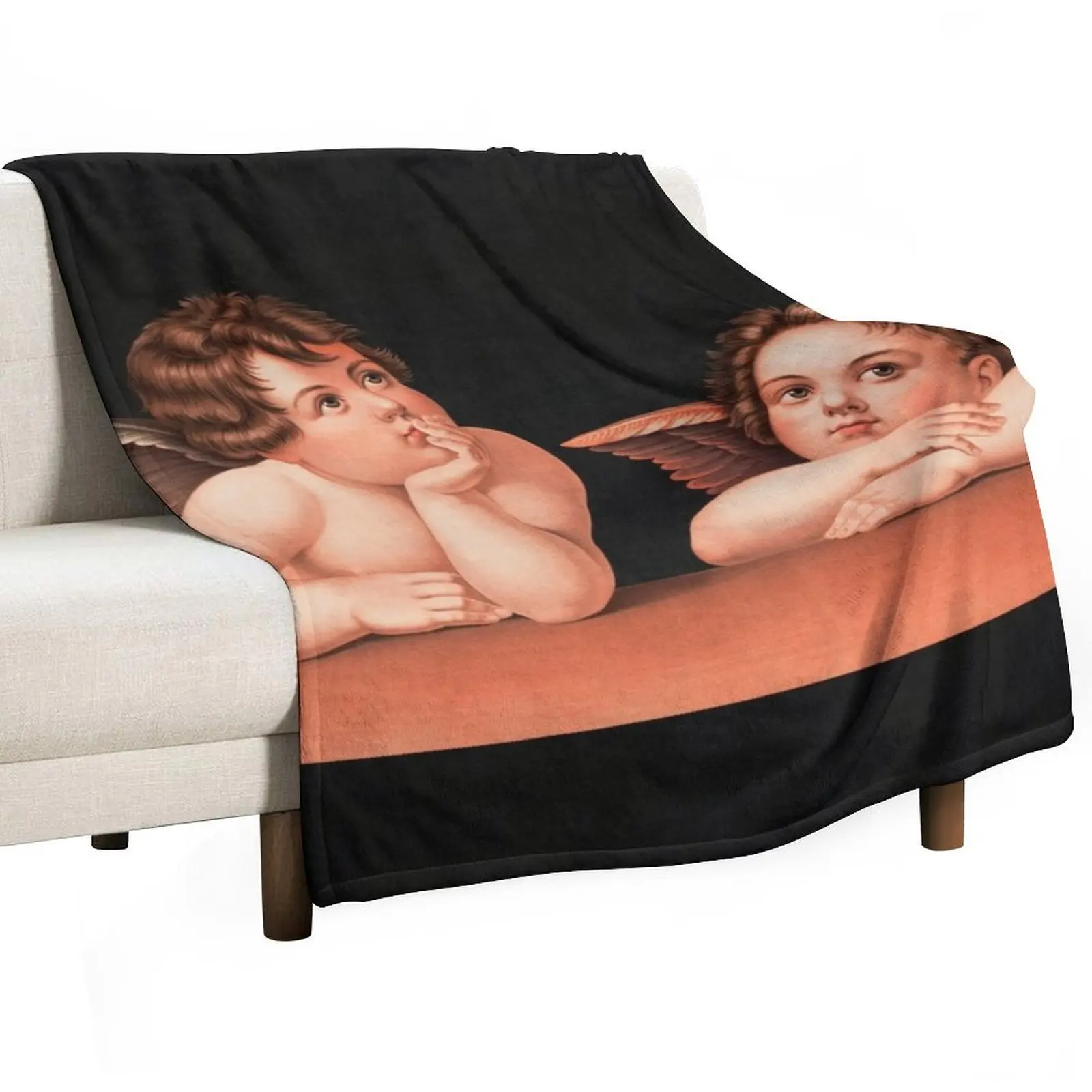 Плед с ангелами после Рафаэля теплый зимний плед на диван одеяла