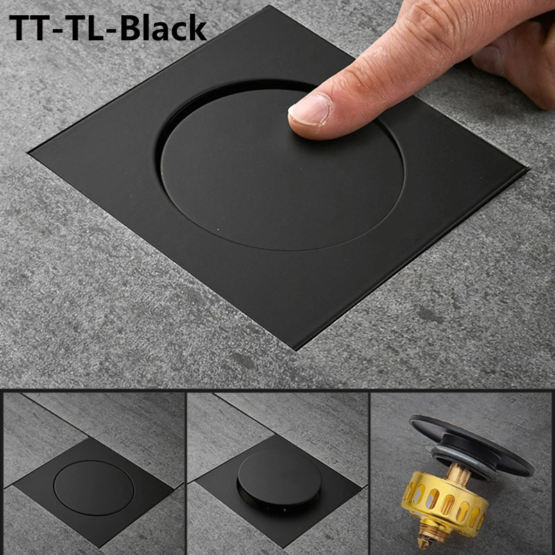 Выдвижной напольный Слив для ног латунный хромированный антизапаховый дренаж