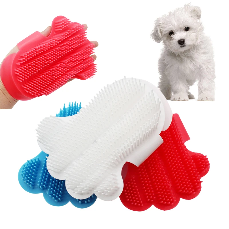 

Cute Professional Pet Bathing Towel Brush Pet dogcat Grooming Comb Finger Bath Massage Brush Using Environmentally Friendly