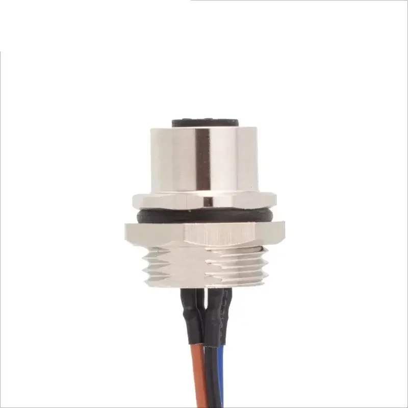 

M12 Металлическая авиационная вилка для крепления на панели 2 3 4 5 6 8 12 17-контактная розетка IP67 Мужские и женские сварочные разъемы с адаптером для проводов 30 см