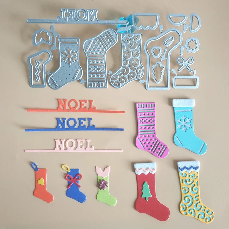 

Christmas Snowman Socks Metal Cutting Dies Stencils For DIY Scrapbooking Decorative Embossing Handcraft Die Cutting Template