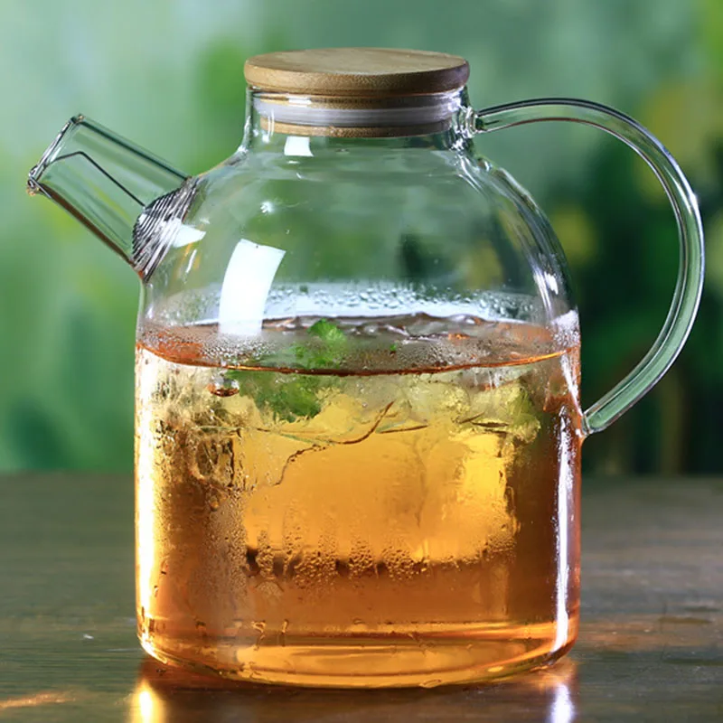 

Heat Resistant Teapot Cold Water Jug Cup High Borosilicate Glass Bottle Big Capacity Kitchen Supplies Catering Cups Cold Kettle