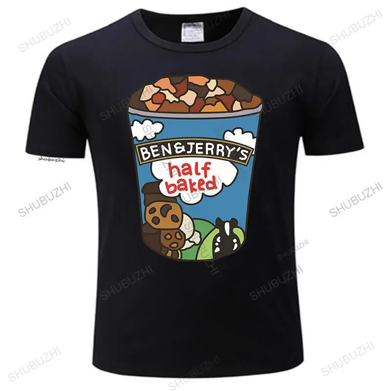

New Arrivals Citi Trends T Shirts men Ben And Jerrys Half Baked Ice Cream Print T-shirt Graphic Tee Shirt euro size bigger size