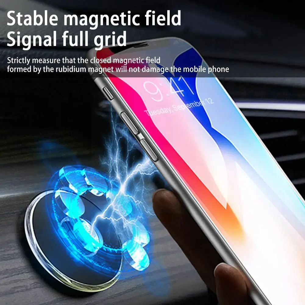 

Magnetic Car Phone Holder Dashboard Mini Round Shape Stand For iPhone Samsung Metal Magnet GPS Car Mount For Wall Z4H7