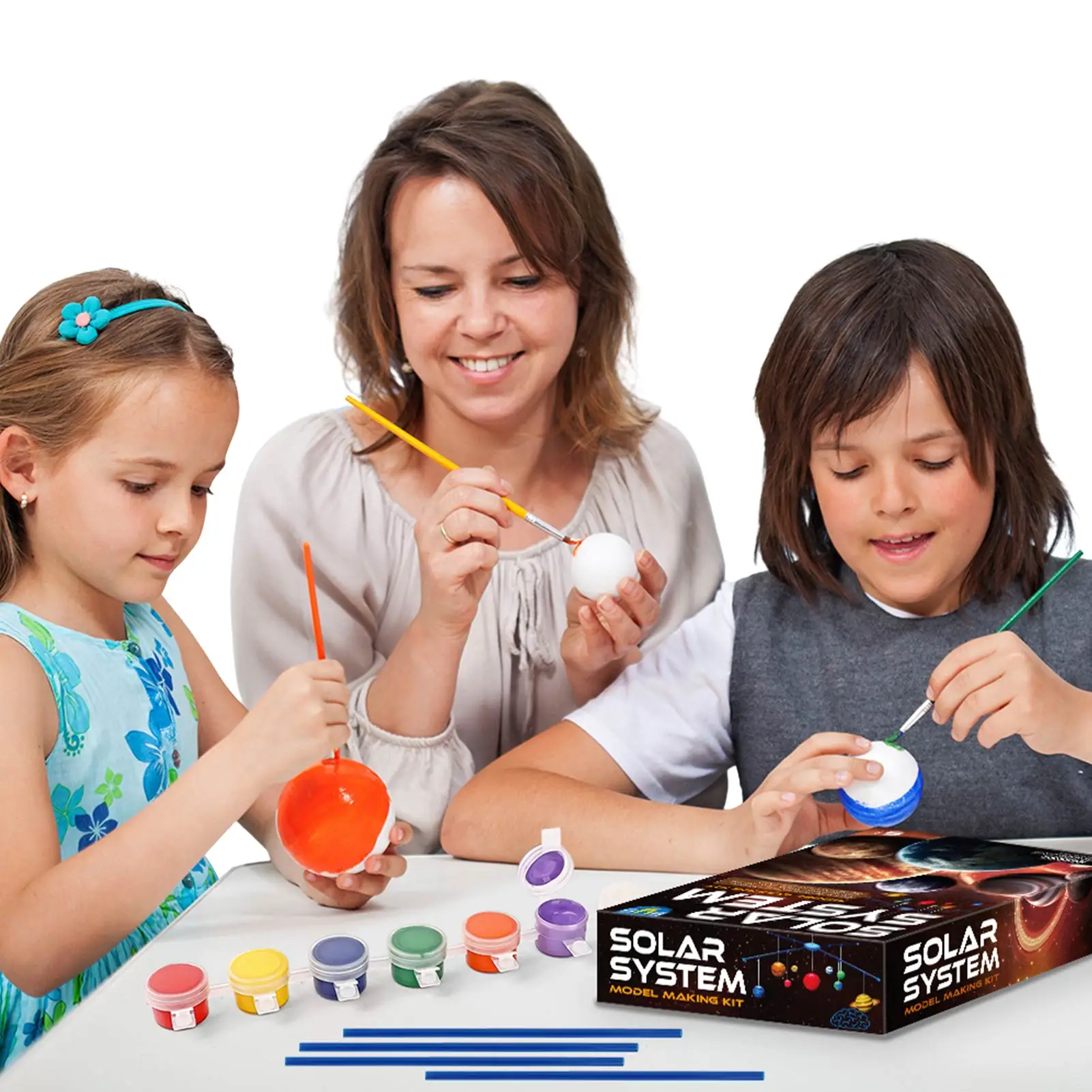 

Solar System For Kids 3D Planet Model Learning Activity Set For Paint Arts And Crafts Planet Model Crafts With Paint And Brush