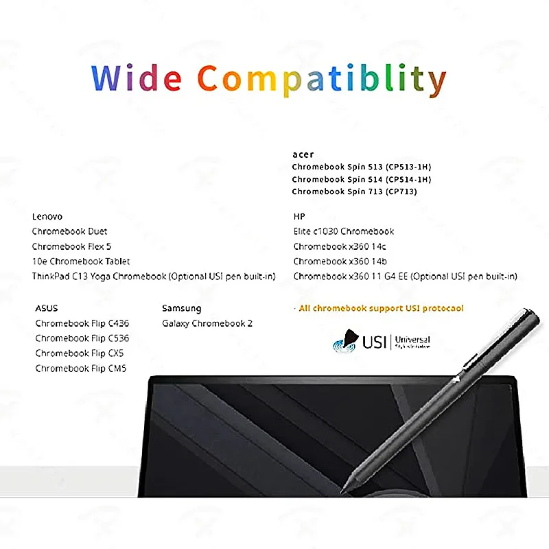 Стилус-ручка Chromebook USI с блокировкой ладони 4096 чувствительность к давлению