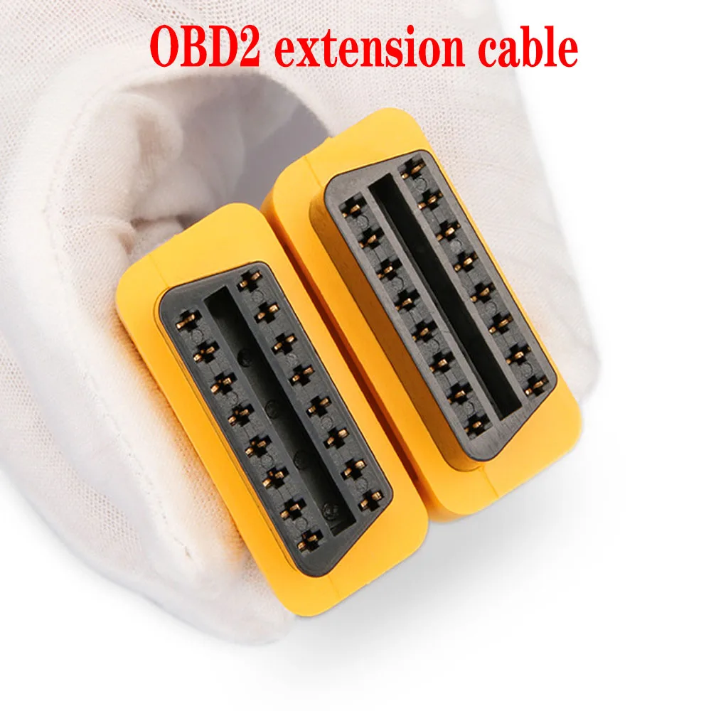 30cm 16Pin kabel łączący OBD2 męski na podwójny żeński Y przedłużacz rozgałęźnika OBDII 1-2 samochodowy diagnostyczny