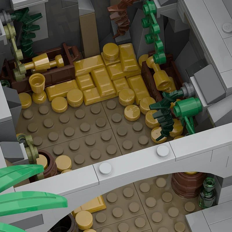 Знаменитая модель фильма Moc строительные блоки богатство пиратский остров