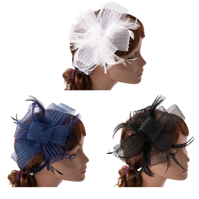 

Elegant Vintage Fascinator Hat with Flower for Tea Party Costume