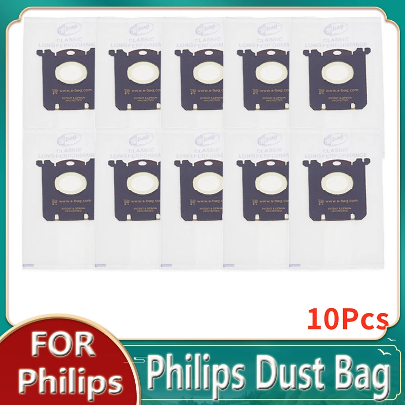 

10 pcs/lot Vacuum Cleaner Bags S-Bag Dust Bag Accessories For Philips Tornado Vacuum Cleaner Filter And Dust Bags Replacement