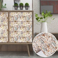 decor floral waterproof stickers flowers leaves self adhesive wallpaper roll living room kitchen furniture decorative film