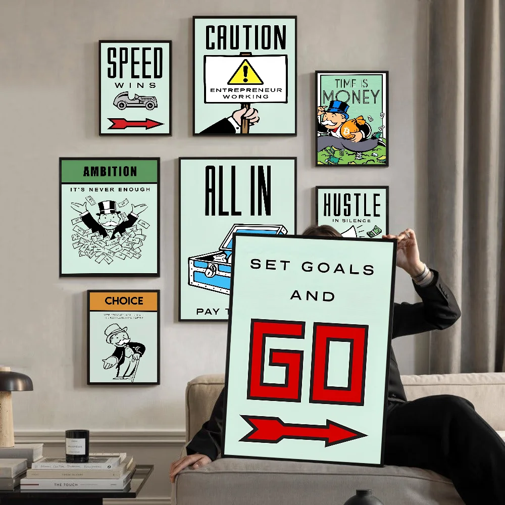 Монополия миллионов долларов DIY липкий постер необычная наклейка на стену для