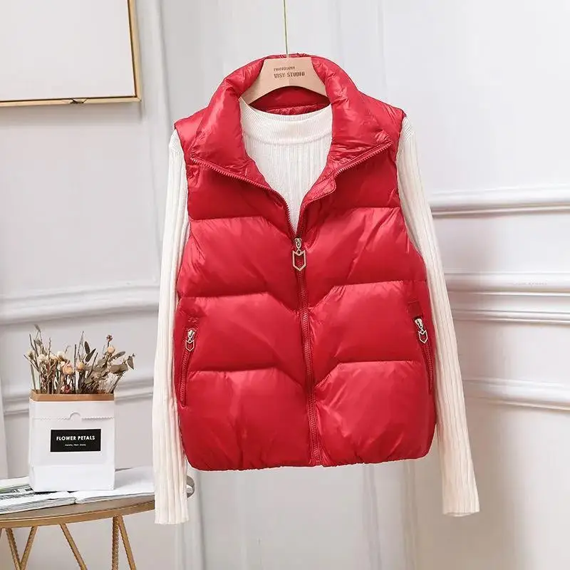 

Woman Vest Autumn Winter Warm Down Cotton Vests Female Thick Waistcoat Women's Sleeveless Jacket Vest Coat V14