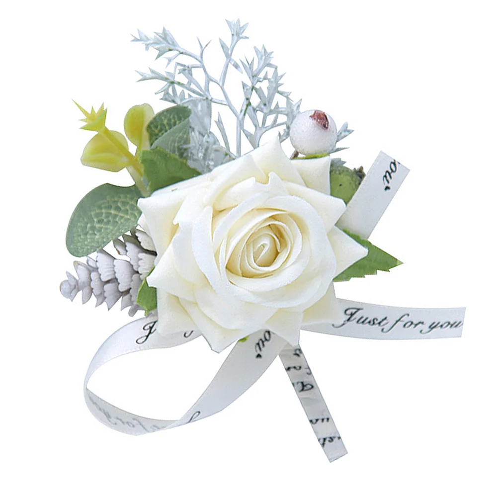 

1Pc Rose Corsage Romantic Bridesmaid Nice Wedding Brooch Simulation Flower Artificial Flower