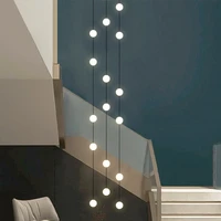 stair chandelier long chandelier modern minimalist duplex villa apartment spiral staircase minimalist molecule pendant light