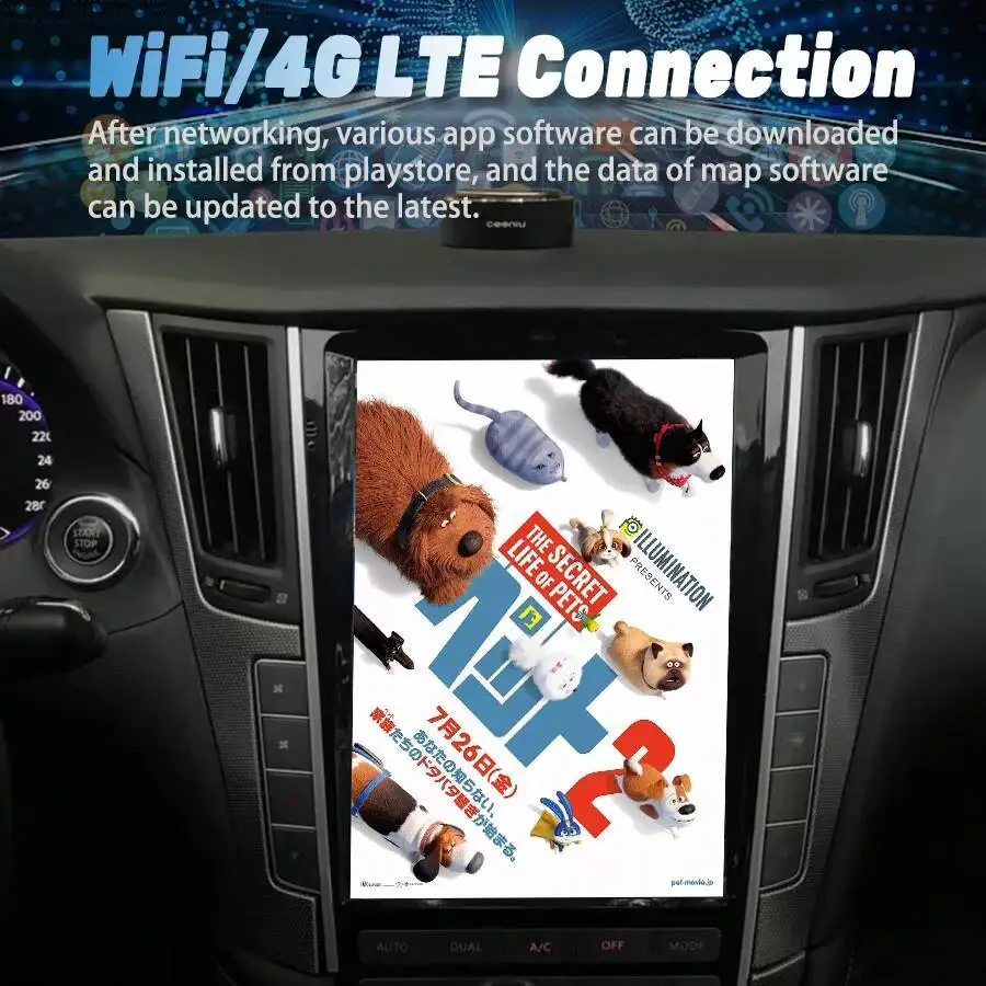 Фото 12,1-дюймовый Android для Infiniti Q50 Q50L Q50S Q60 2012-2023, стерео автомобильный мультимедийный плеер, авторадио, Carplay, навигация, головное устройство GPS №2