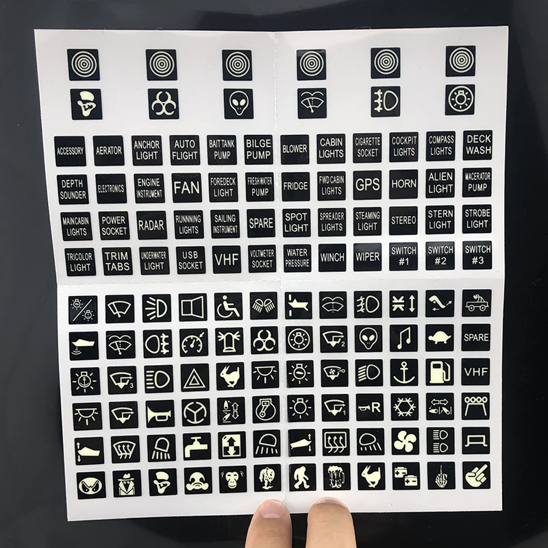 

Наклейка 120, переводная картинка, реле, декоративные наклейки Универсальный светодиодный переключатель ярлыки панель световая наклейка