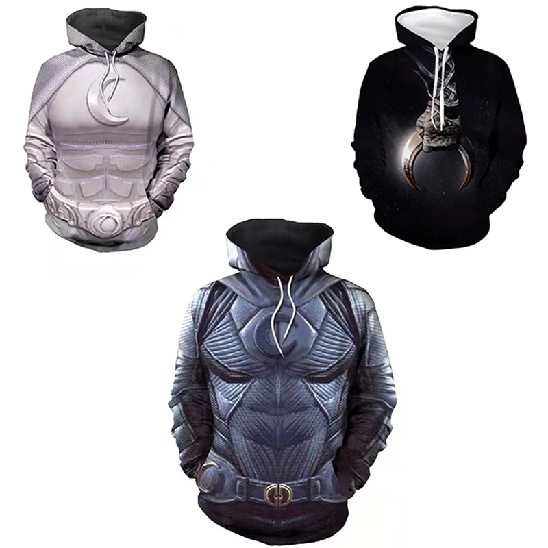 

Moon Knight Series Marc Spector Hooded Sweatshirt Men's Casual Pullover Hoodie