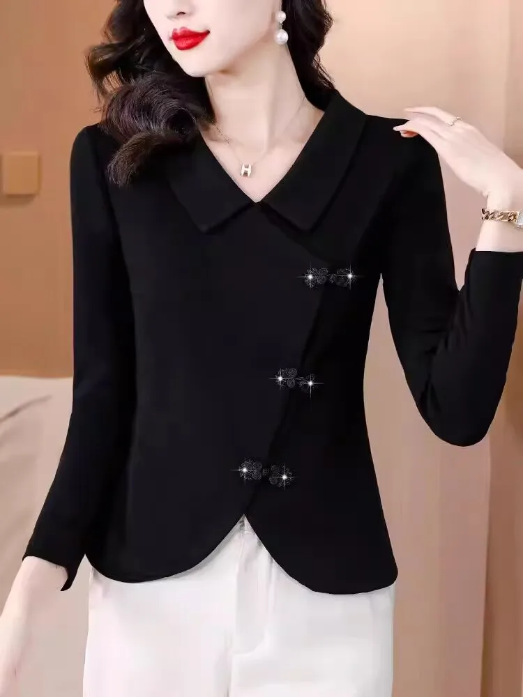 2025 элегантная женская блузка во французском стиле на весну и лето кардиган топы