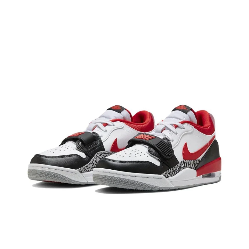 Оригинальные мужские кроссовки Air Jordan Legacy 312 Low Bulls красного черного белого цвета в