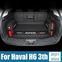 leather car trunk mats for haval h6 3th gen 2021 2022 2023 suv cargo liner trunk tray interior boot cover pad carpet accessories