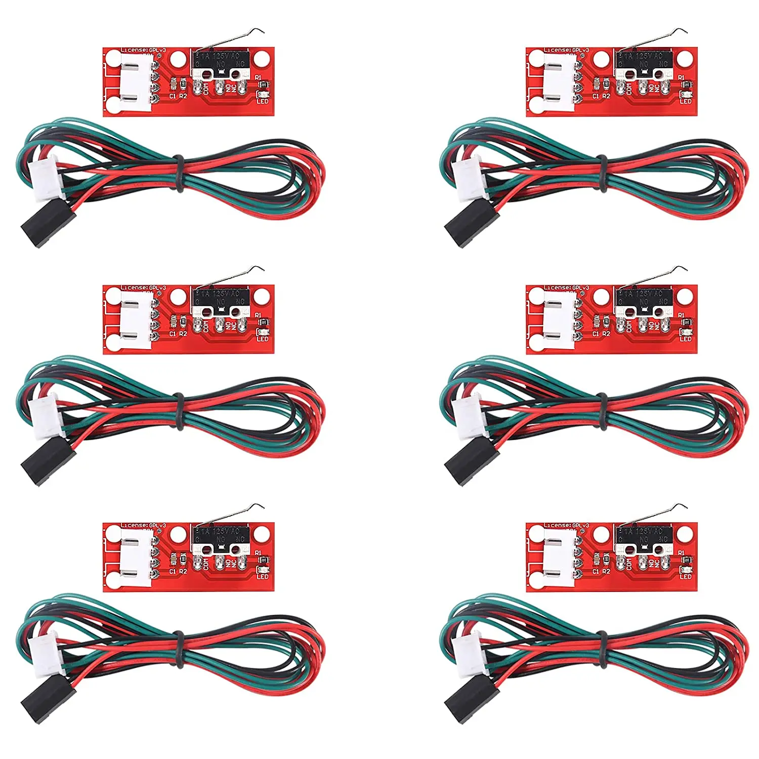 Конечный выключатель для Arduino, концевой выключатель с кабелем, механический конечный выключатель Для CNC RAMPS 1,4, детали для 3D-принтера, 6/4 шт.