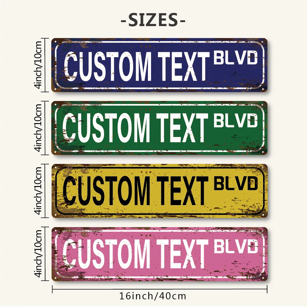 Персонализированный металлический уличный знак из алюминия