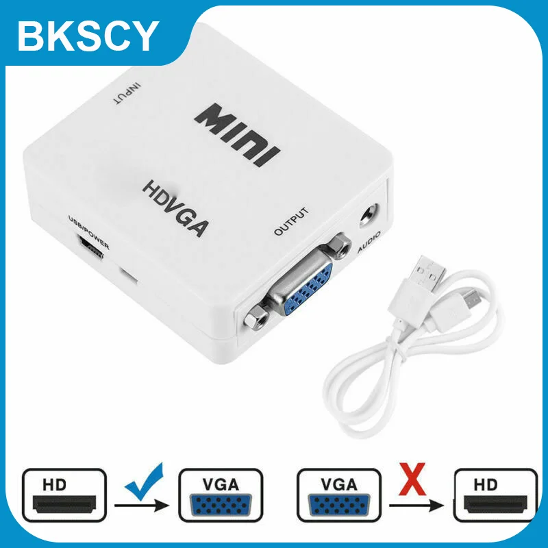 

HDMI-compatible to VGA cable Adapter Converter With Audio HD2VGA Cable 1080P For PC Laptop TV Box Computer Display Projector