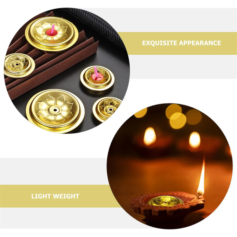 Подставка для лампы подсвечник Ghee масла алтарь золотые дужки металлическая