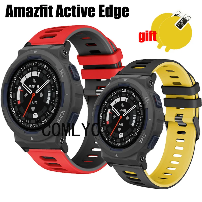 Новый Силиконовый ремешок для смарт-часов Amazfit Active EDGE Защитная пленка экрана