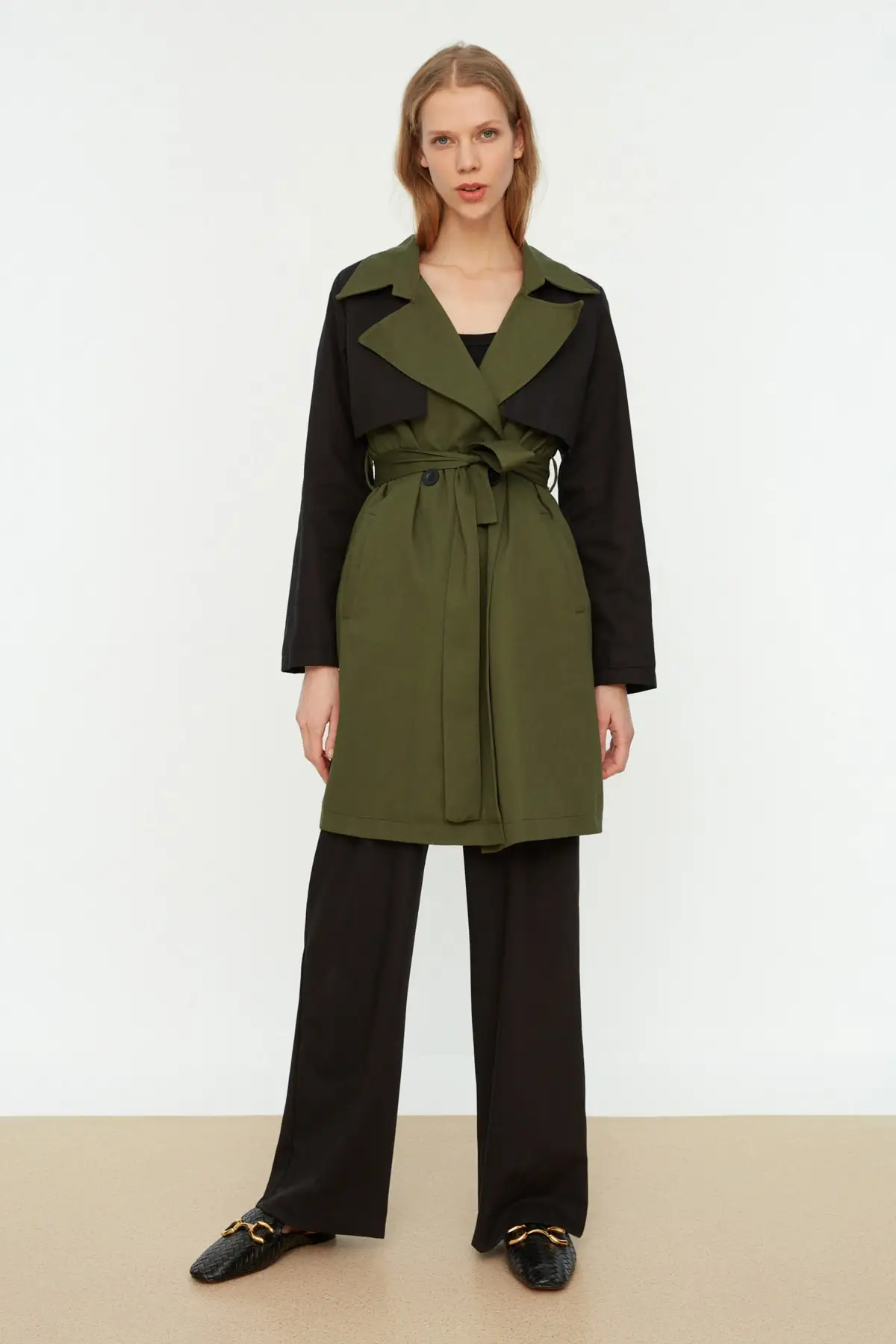 

Arched Color Block Trench TWOSS22TR0029