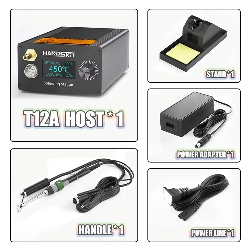 

Паяльная станция STM32 T12, цифровой оловянный впитывающий паяльник, нагревательная паста, инструмент для сварки