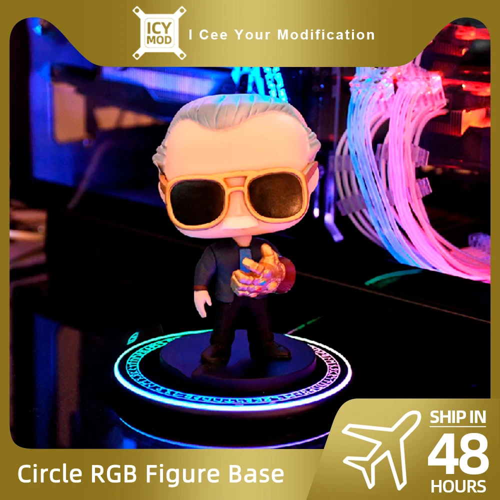 RGB Figure Bottom PC Case Lighting Circle Toy Base A-RGB Cha