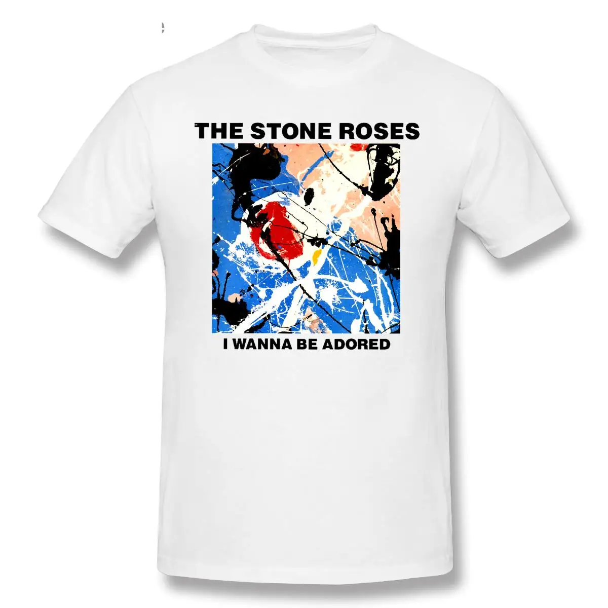 

2021 Fashion Graphic Tshirts Cartoon Anime The Stone Roses I Wanna Be Adored T Shirts Casual Men 100% Cotton T-shirts Tees Top