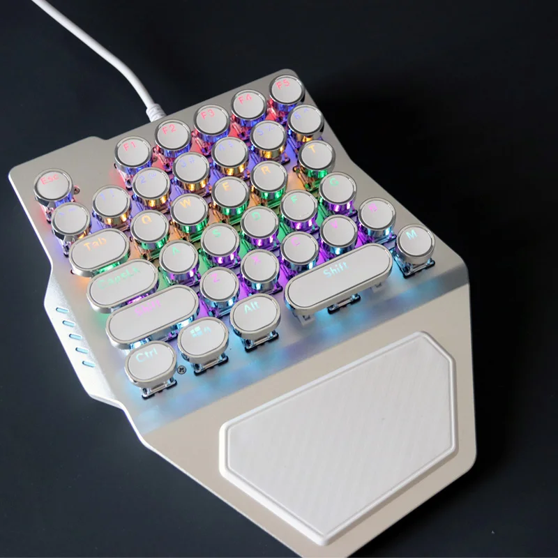 V3 Одноручная компактная портативная клавиатура для игр с механической