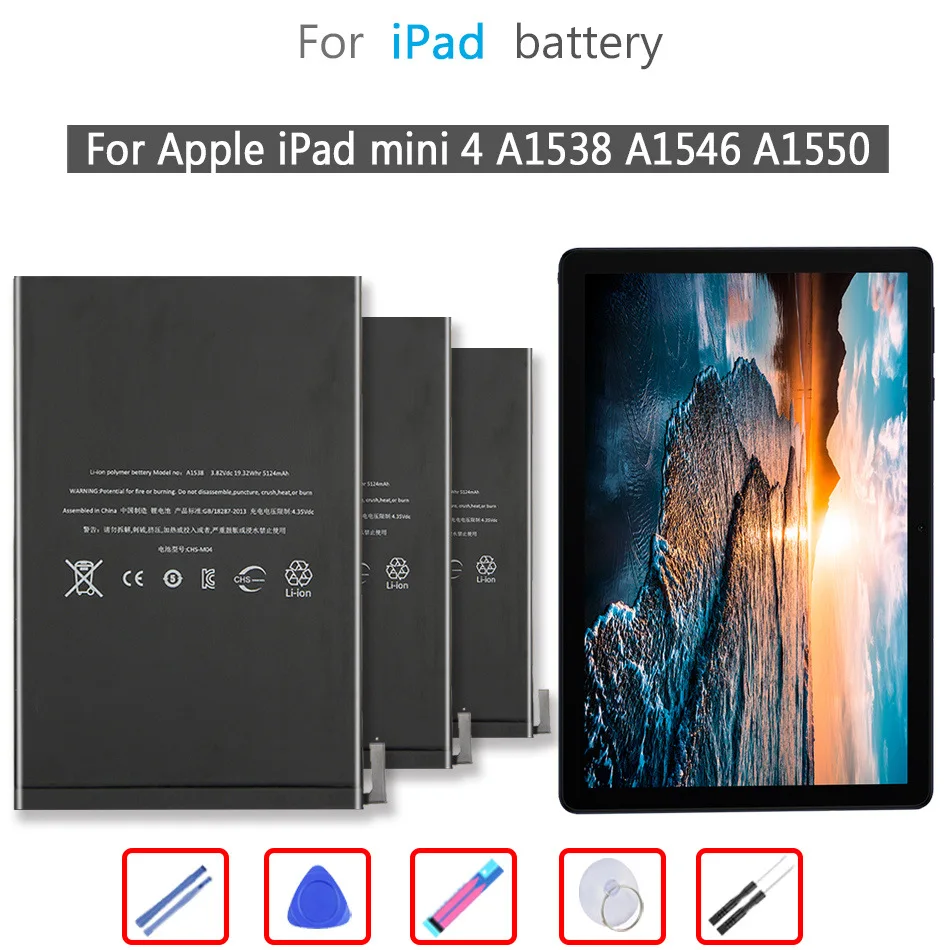 

5124mAh Battery For Apple iPad mini 4 mini4 A1538 A1546 A1550 iPadmini4