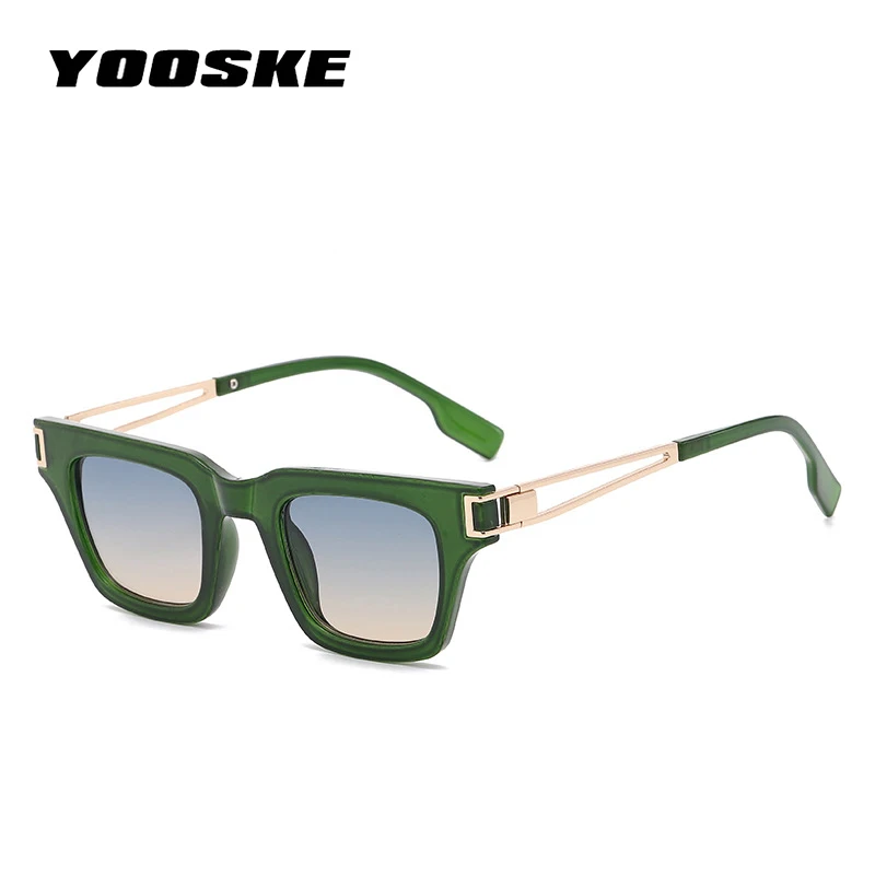 

YOOSKE классические винтажные Квадратные Солнцезащитные очки для женщин и мужчин, черные солнцезащитные очки в стиле ретро с защитой от ультр...