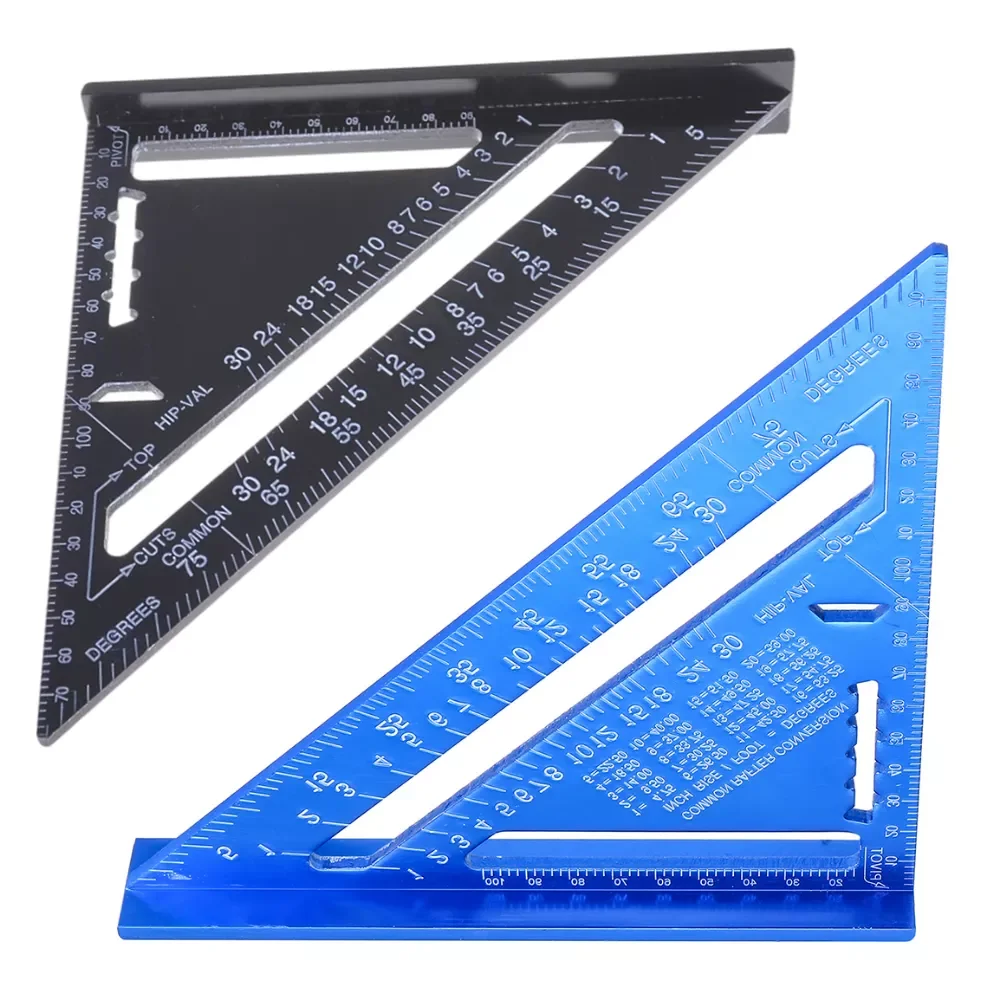 

שליט 7 מטרי אלומיניום סגסוגת מדידה משולש זווית שליט עץ מהירות כיכר משולש זווית מד זווית מדידה