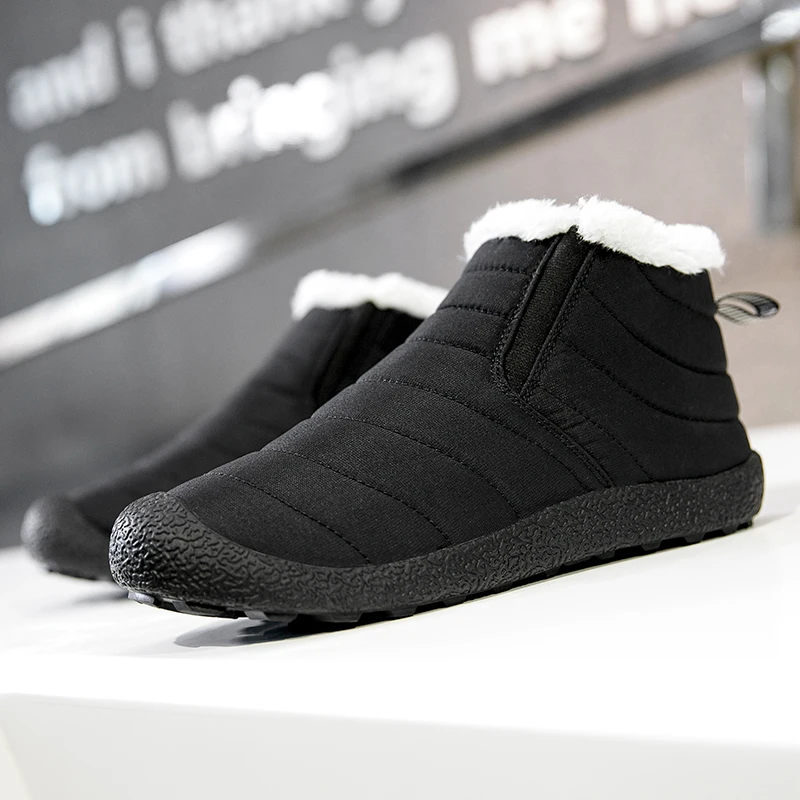 Outdoor Warm Hiking Boot Man 2022 Winter Women Men Boots Plush Leather Lace-up Waterproof Sneakers Climbing Hunting Shoes Unisex