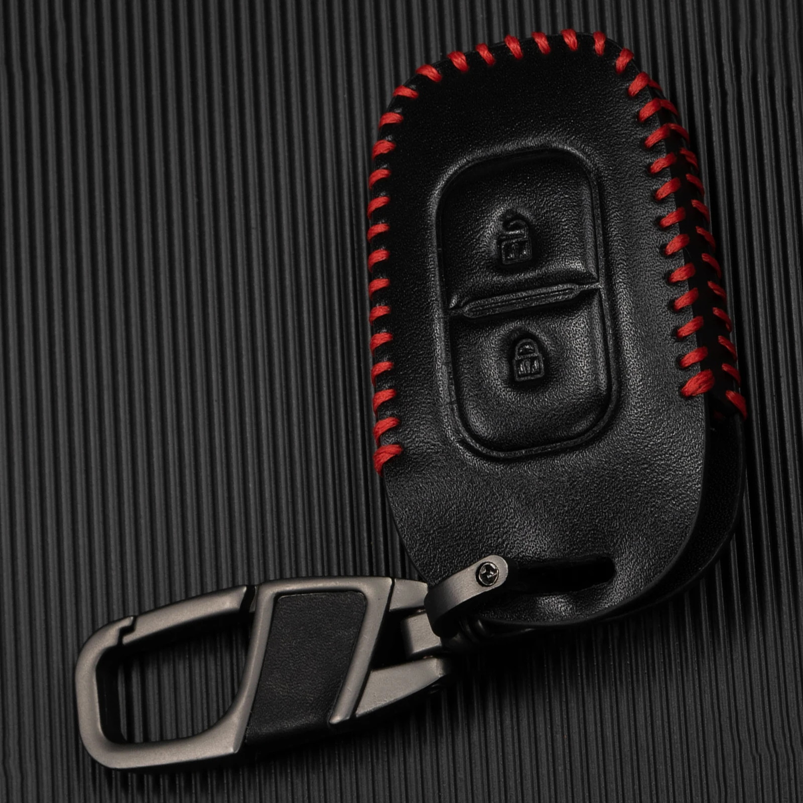 2-кнопочный автомобильный брелок из искусственной кожи с дистанционным