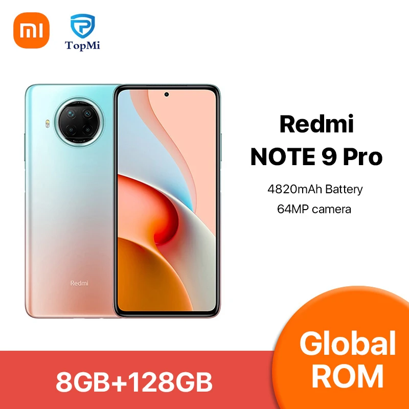 Global ROM Xiaomi Redmi Note 9 Pro 8GB 128GB 5G Smartphone Snapdragon 750G 120Hz 108MP Quad Camera 4820mAh 33W Fast Charging |