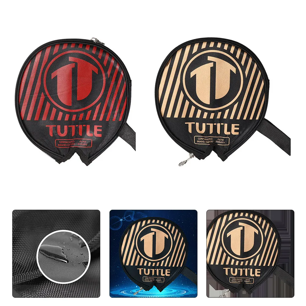 

Table Tennis Bat Cover Paddle Case Bag Ping Pong Racket Cases Zip Pocket Oxford Cloth Wear Resistant Durable Racquet Sports