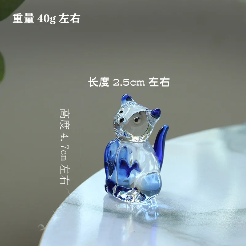 

Ручная фигурка кота из дутого стекла, коллекционные предметы, Хрустальная статуя котенка в виде животного, скульптура котенка, декор для домашнего стола